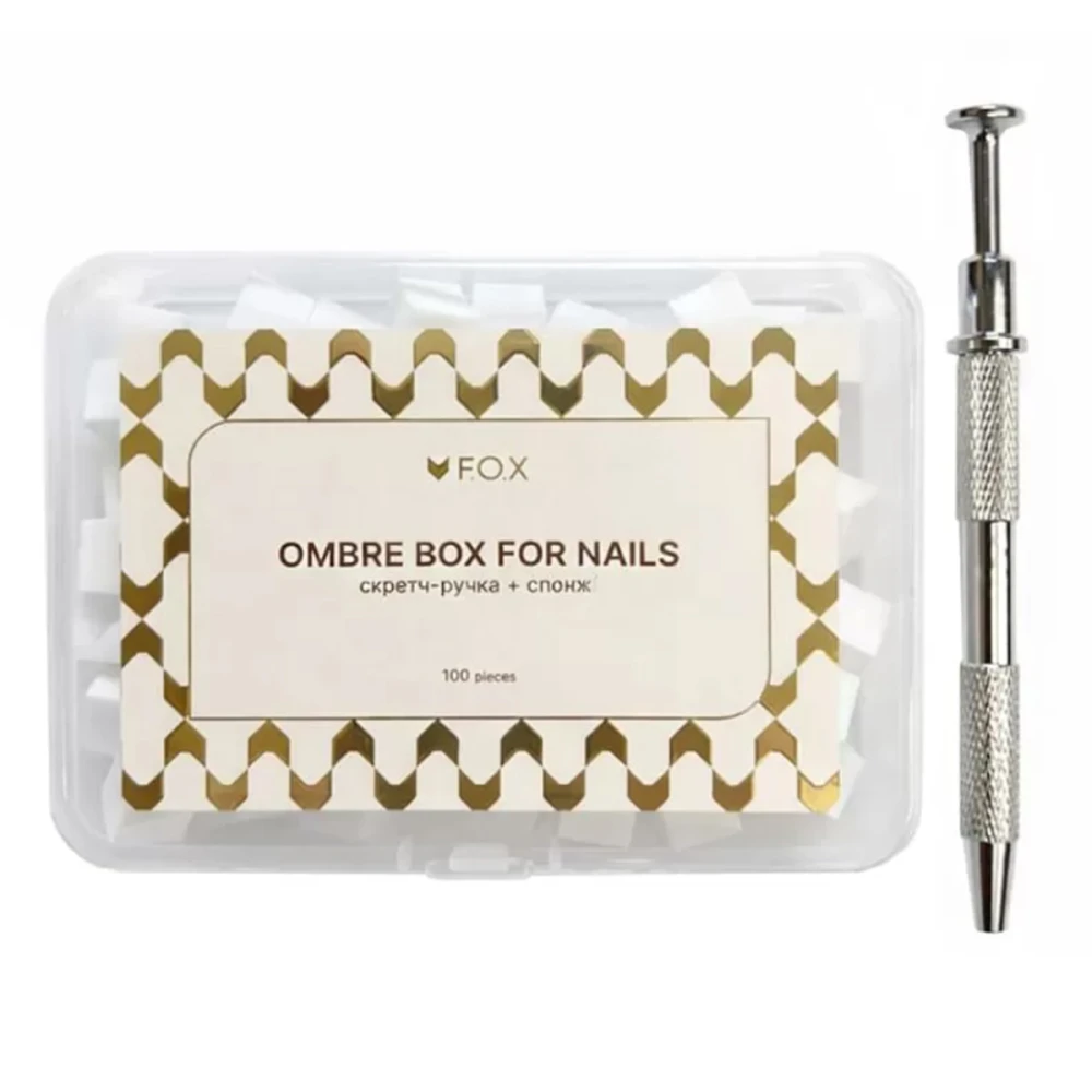 Набор для омбре FOX (Ombre Box (100 спонжей + скретч ручка))