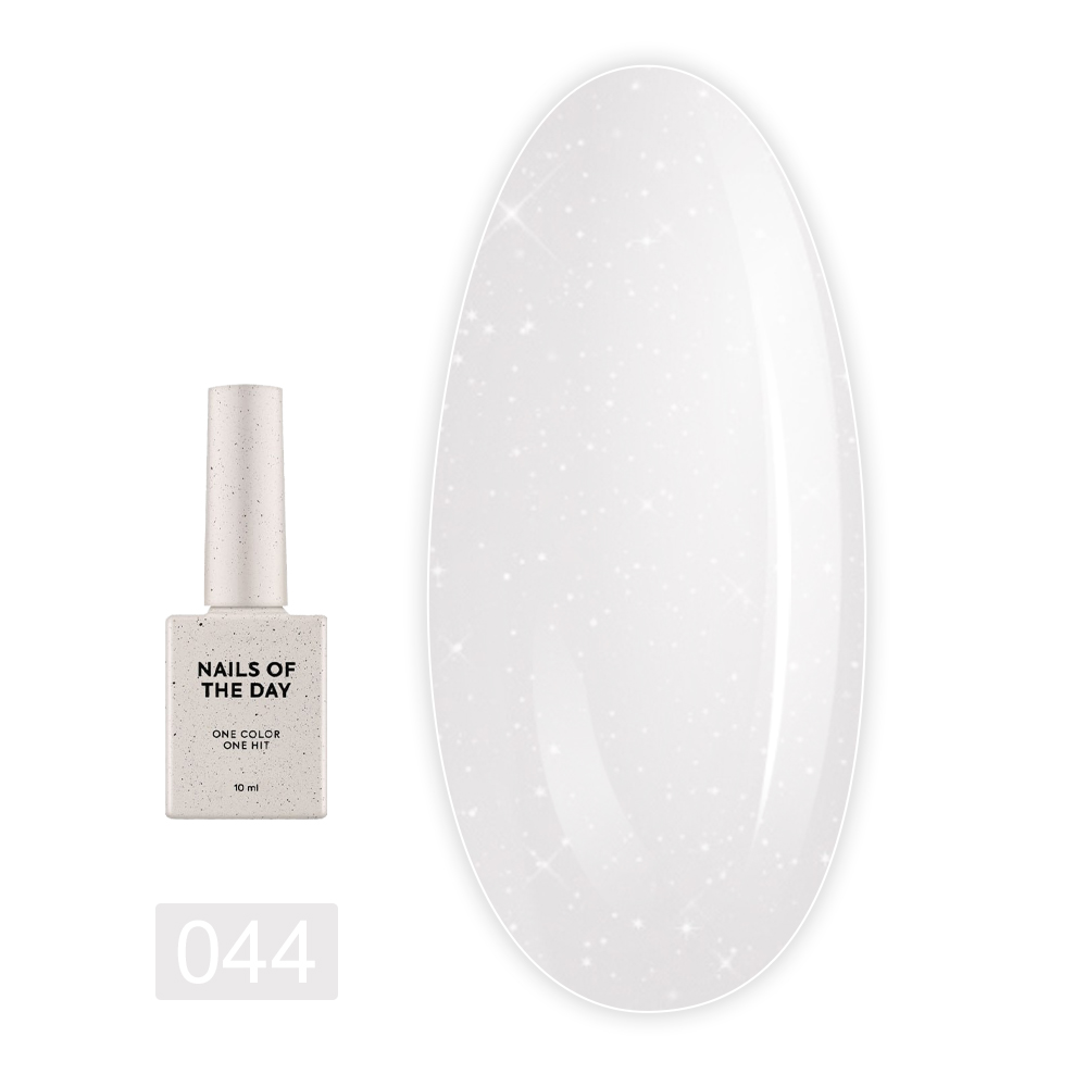 Гель NailSofTheDay Bottle 10 мл (Shimmer 44 білий зі сріблястим шиммером)