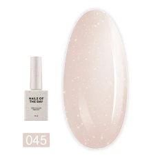 Гель NailSofTheDay Bottle 10 мл (Shimmer 45 молочно-бежевий зі сріблястим  шиммером)