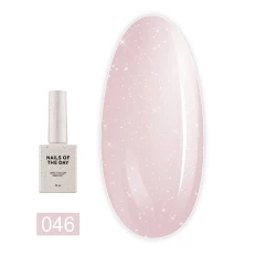Гель NailSofTheDay Bottle 10 мл (Shimmer 46 молочно-рожевий зі сріблястим  шиммером)