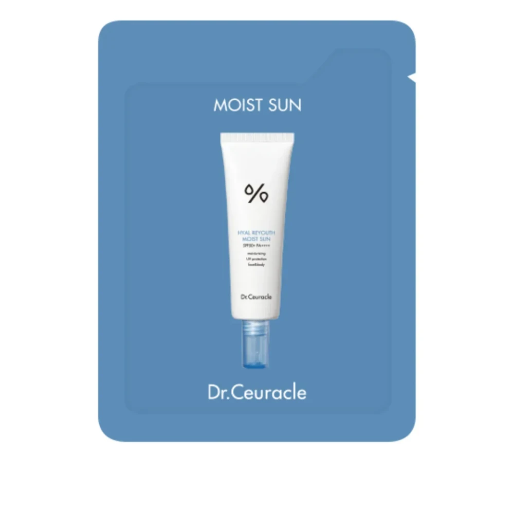 Крем зволожуючий сонцезахисний Dr.Ceuracle (Hyal Reyouth Moist Sun з гіалуроновою кислотою SPF 50+ PA++++ саше 2 мл)