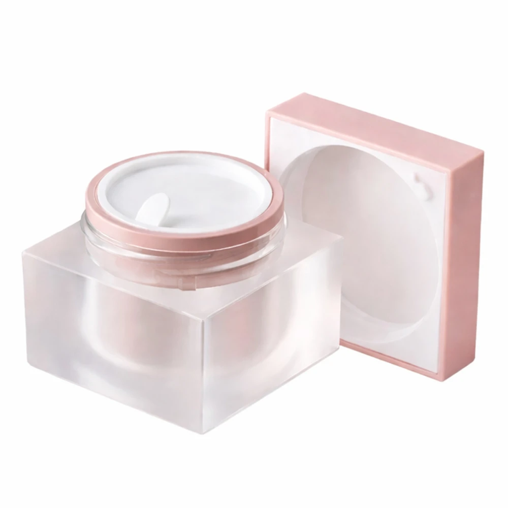 Банка пластикова MILLIFORM (Куб (кришка та вкладиш білий) Пудровий матовий 30 мл)