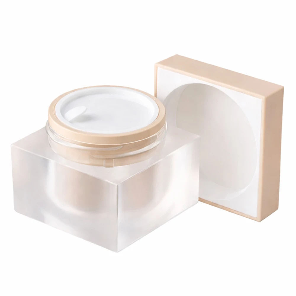 Банка пластикова MILLIFORM (Куб (кришка та вкладиш білий) Нюд Матовий 30 мл)