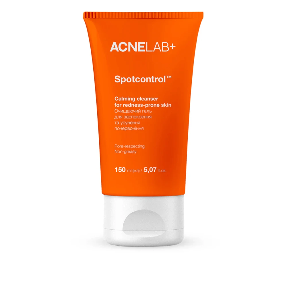 Гель очищаючий для заспокоєння та усунення почервоніння ACNELAB+ (Spotcontrol Сalming cleanser for redness-prone skin 150 мл)