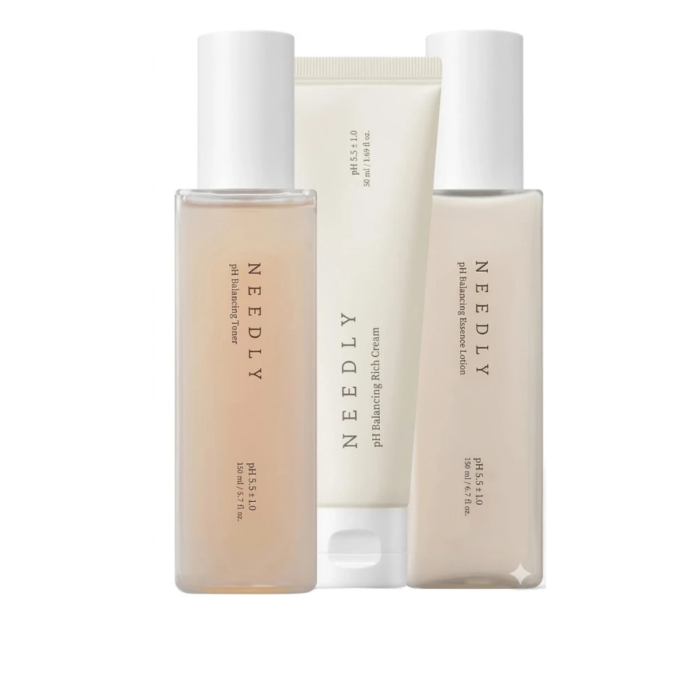 Набор базового ухода Needly (для восстановления и поддержки pH-баланса кожи pH Restore Skincare Essentials 3 в 1)