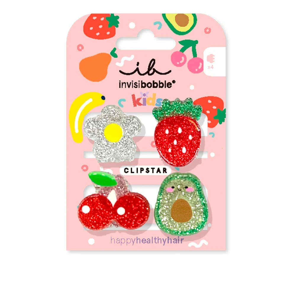Заколка для волос Invisibobble CLIPSTAR KIDS (Cherrylicious Розовый/зеленый)