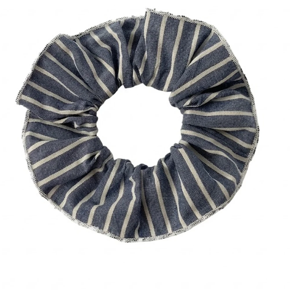 Резинка для волос Miso (Синяя широкая полоска кант)