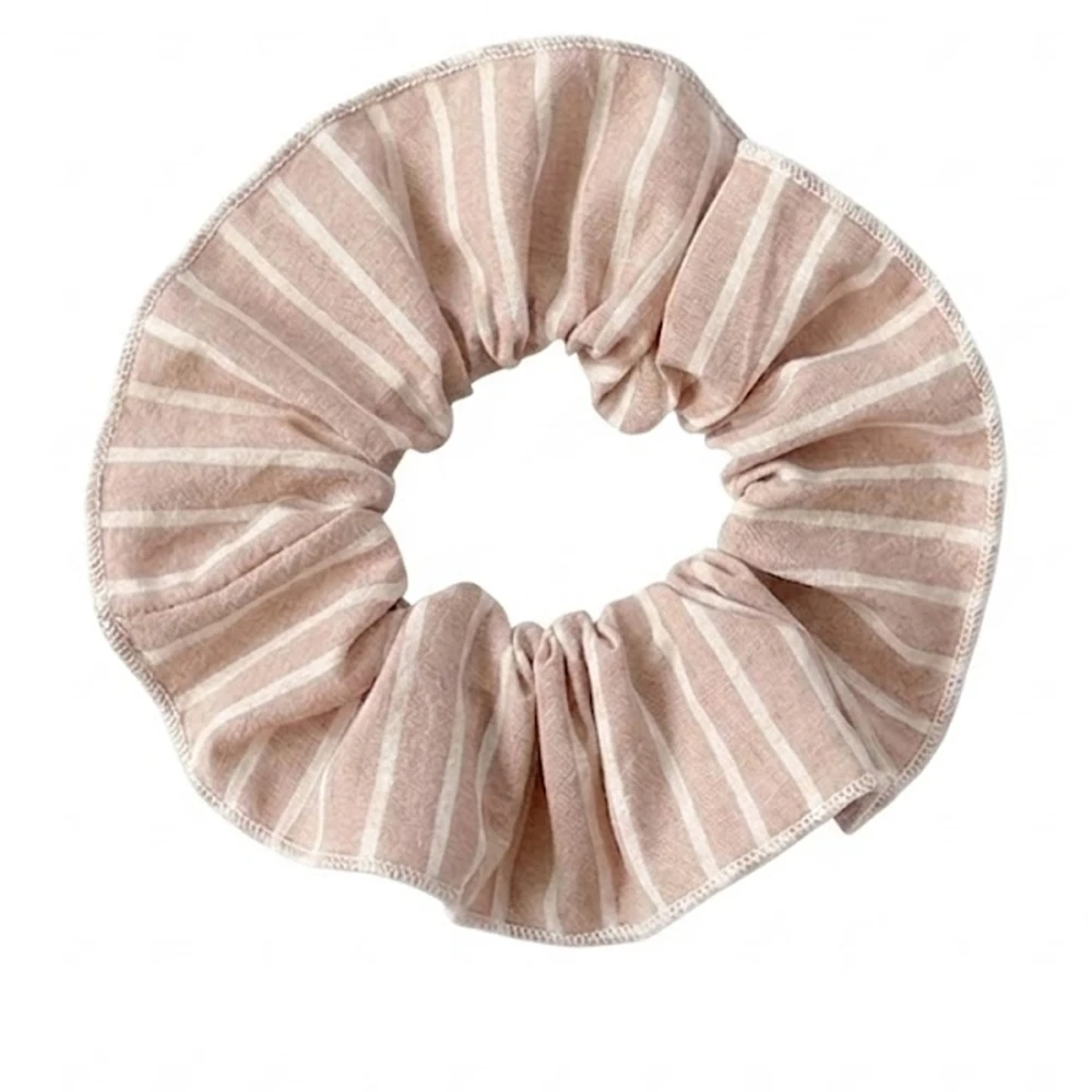 Резинка для волосся Miso (бежева широка смужка кант)