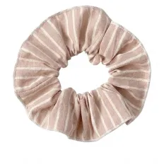 Резинка для волосся Miso (бежева широка смужка кант)