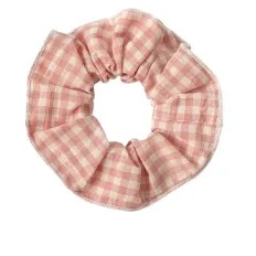 Резинка для волос Miso (розовая клетка кант)