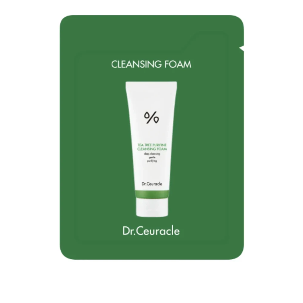 Гель-пенка для умывания Dr.Ceuracle (Tea Tree Purifine 30 Cleansing Foam с экстрактом чайного дерева тестер 2 мл)