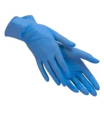 Перчатки латексные без пудры нестерильные Защитные+ Medicare синие Imtop 1 пара