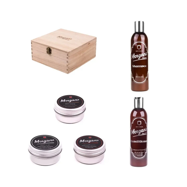 Набор подарочный уход за волосами и стилизация Morgan's Wooden Shampoo & Style Box