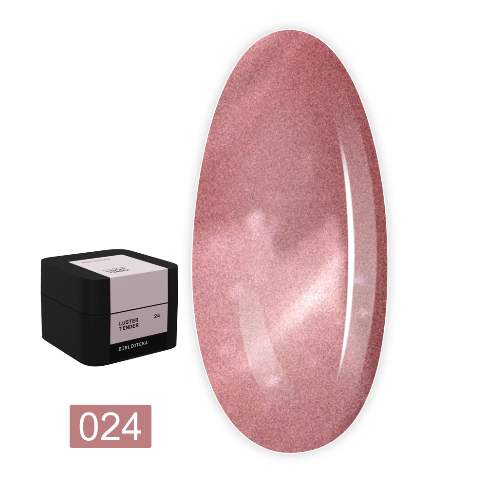 Гель для нарощування нігтів BIBLIOTEKA 15 мл Builder gel (24 LUSTER Tender)