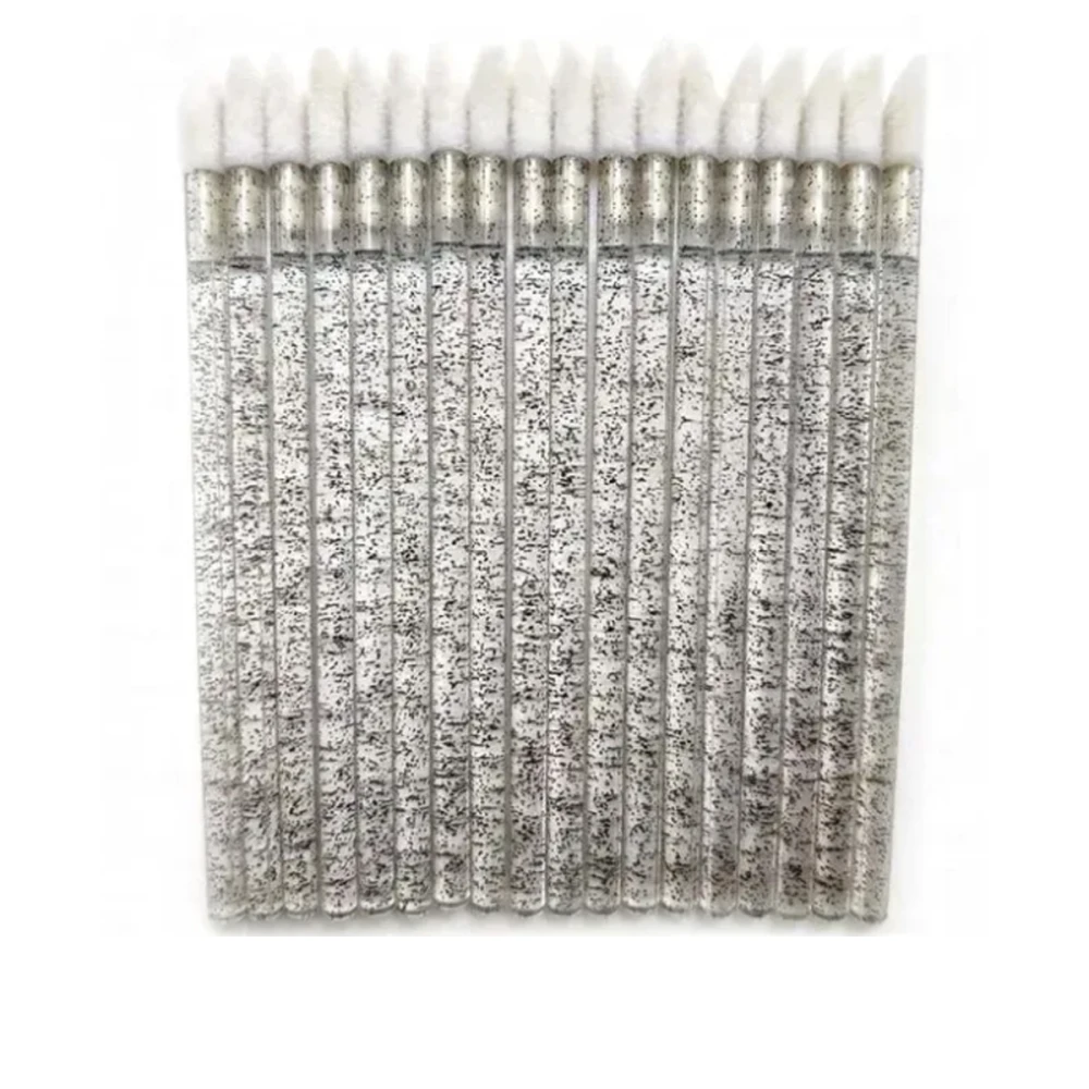 Макробраши в пакете NoName Lashes 50 шт (Черные глитерные)