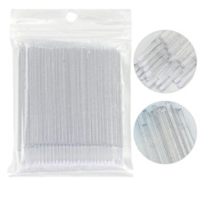 Мікробраші глітерні NoName Lashes 100 шт (Прозорі)