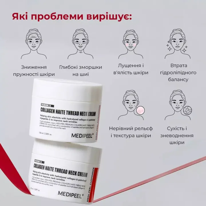 Крем підтягуючий для шиї Medipeel (PREMIUM COLLAGEN NAITE THREAD NECK CREAM 3.0)