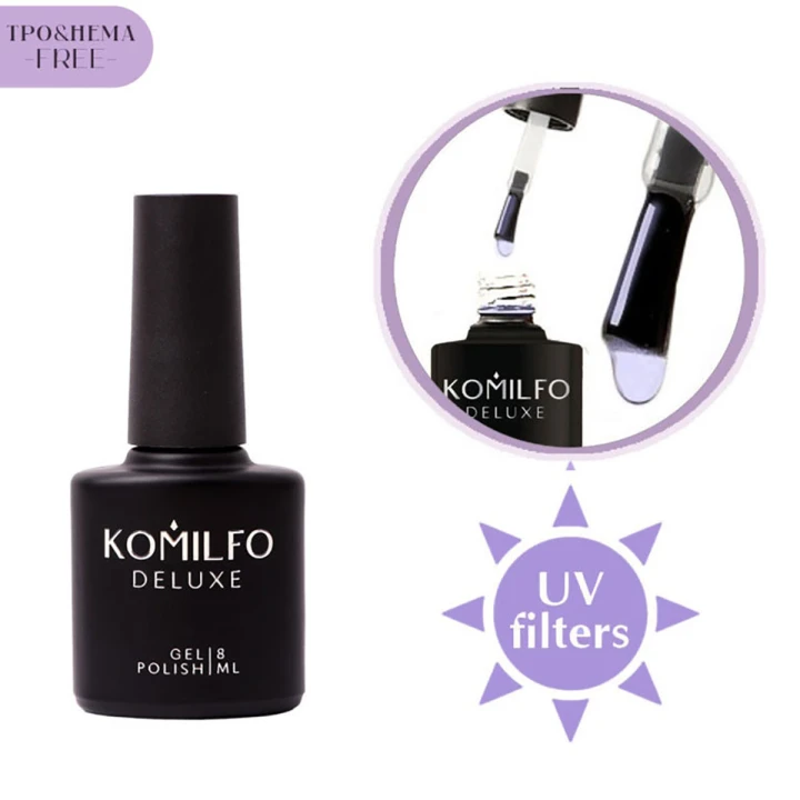Топ для гель-лака KOMILFO No Wipe with Filters HEMA/TPO free (8 мл)