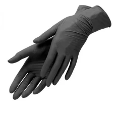 Перчатки нитрил без пудры нестерильные Medicom SafeTouch Advanced Black 100 шт, 1 пара