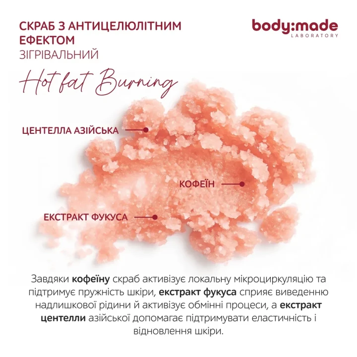 Скраб зігрівальний з антицелюліютним ефектом BodyMade (300 г)
