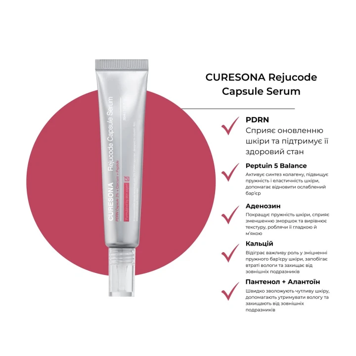 Сыворотка капсульная увлажняющая для упругости кожи Curesona by Dr. Oracle (Rejucode Capsule Serum 30 мл)