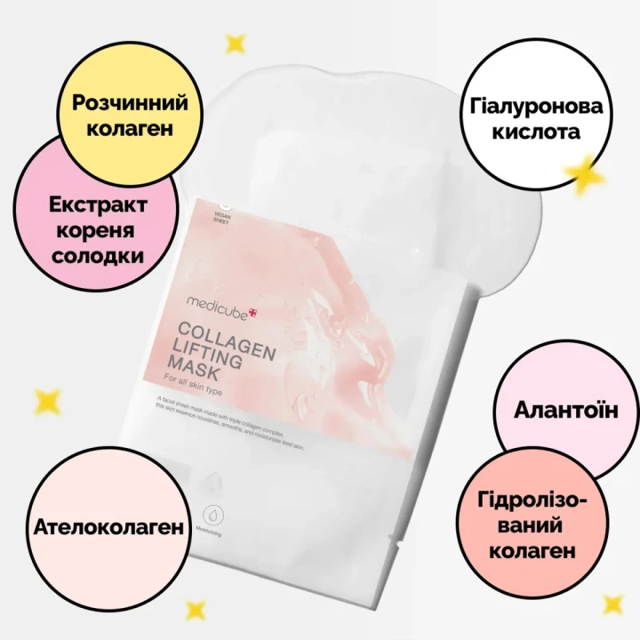Маска увлажняющая Medicube (Collagen Lifting Mask с коллагеном и гиалуроновой кислотой 27 мл)