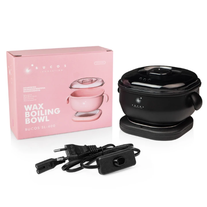 Воскоплав баночный для воска Bucos (Silicone Edition SL-400 Black 100W 400 мл)