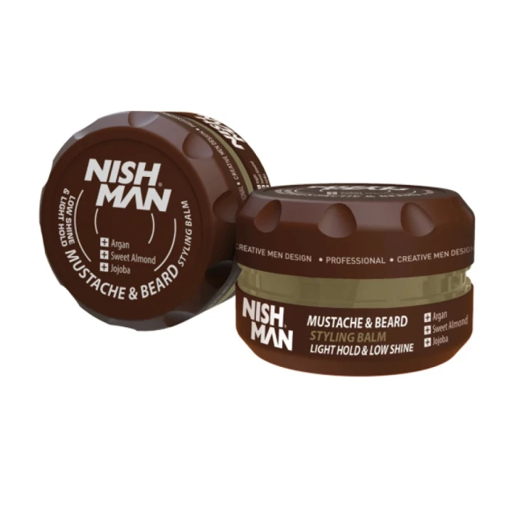Набір для бороди Nishman (шампунь/кондиціонер/бальзам/масло/гребінь для вус 200/200/100/30)