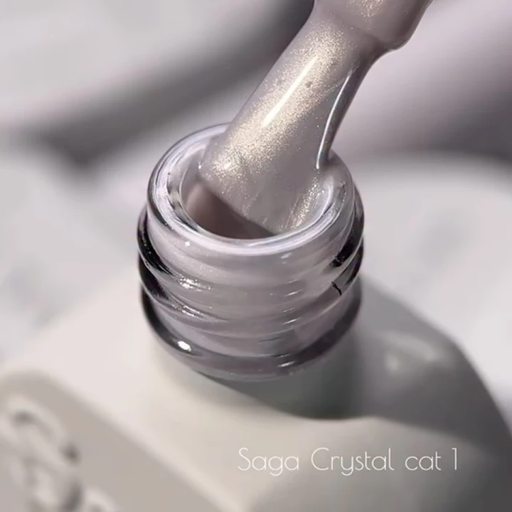Гель-лак котяче око Saga 10 мл (Crystal Cat 01)