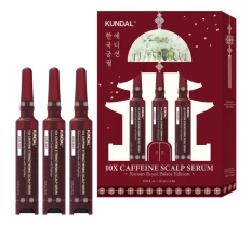 Набір сироваток проти випадіння волосся Kundal Hair (10X Caffeine Strengthening Scalp Serum +Gua Sha Comb Korean Royal Palace Edition 3 шт/уп 10 мл)