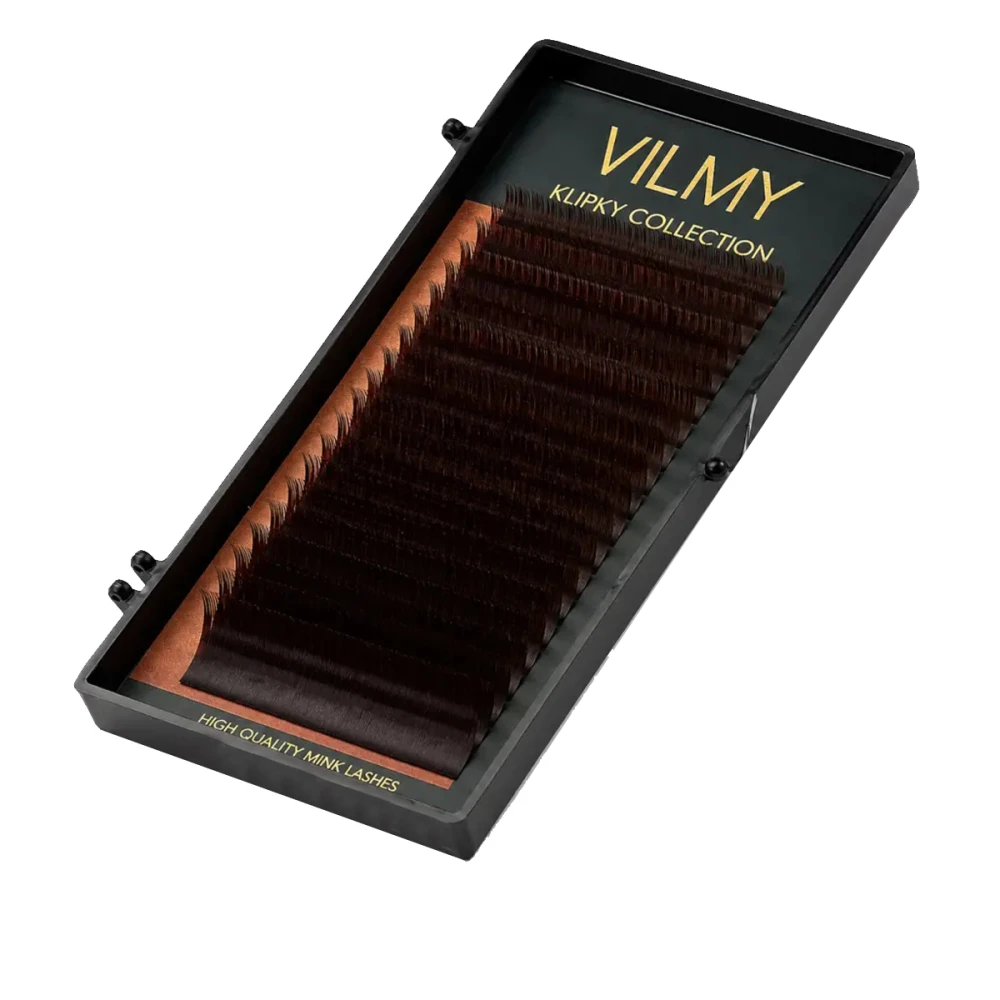 Ресницы для наращивания Vilmy KLIPKY Chocolate 20 линий mix 5-12 (C 0.07)