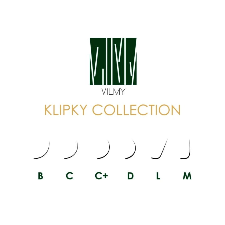 Ресницы для наращивания Vilmy KLIPKY Chocolate 20 линий mix 8-12 (D 0.10)