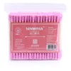 Палочки ватные бамбуковые двойные NoName Lashes (Sinwuas розовые 100 ед.)