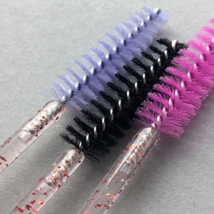 Щіточка для вій в колбі NoName Lashes (мікс кольорів глітерна)