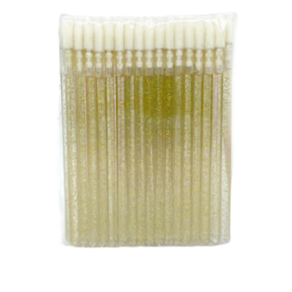 Макробраші в пакеті NoName Lashes 50 шт (Золотисті глітерні)