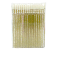 Макробраши в пакете NoName Lashes 50 шт (Золотистые глитерные)