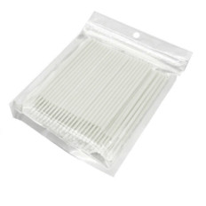 Мікробраші в пакеті NoName Lashes 100 шт (білі головка велика)