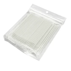 Мікробраші в пакеті NoName Lashes 100 шт (білі головка велика)