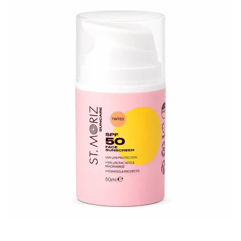Сонцезахист тонуючий St.Moriz (Tinded Face Sunscreen SPF50 50 мл)