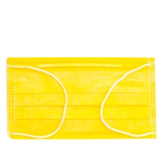 Маска защитная ABENA 3-х слойная на резинке Meditex 50/40 шт Желтая