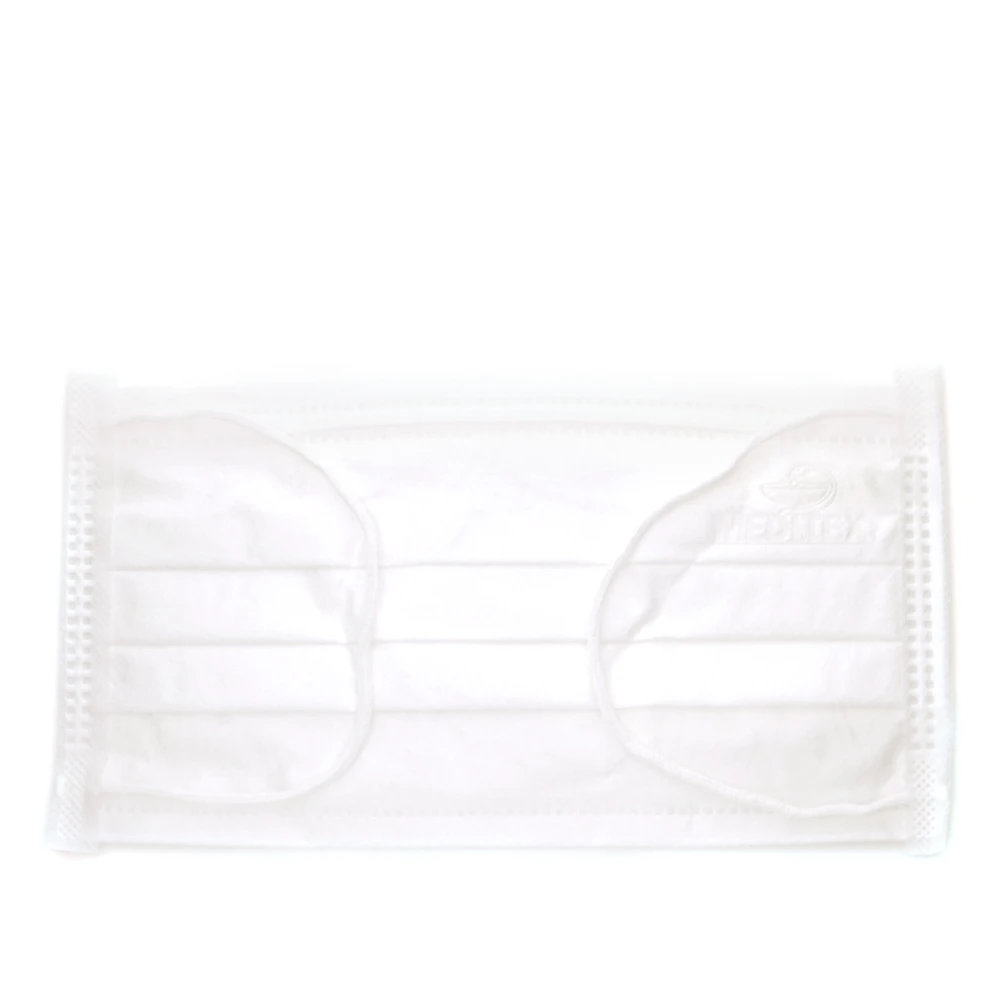 Маска защитная ABENA 3-х слойная на резинке Meditex 50/40 шт Белая