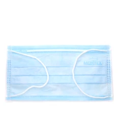 Маска защитная ABENA 3-х слойная на резинке Meditex 50/40 шт Голубая