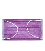 Маска защитная ABENA 3-х слойная на резинке Meditex 50/40 шт Фиолетовая