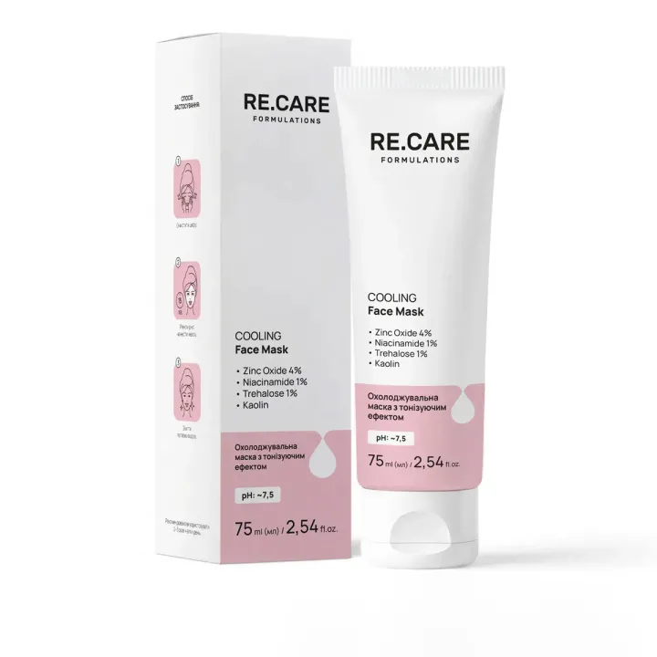Маска охлаждающая с тонизирующим эффектом Re Care (Cooling Face Mask 75 мл)
