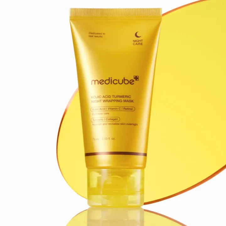 Маска нічна Medicube (Kojic Acid Turmeric Night Wrapping Mask з койєвою кислотою та куркумою 75 мл)