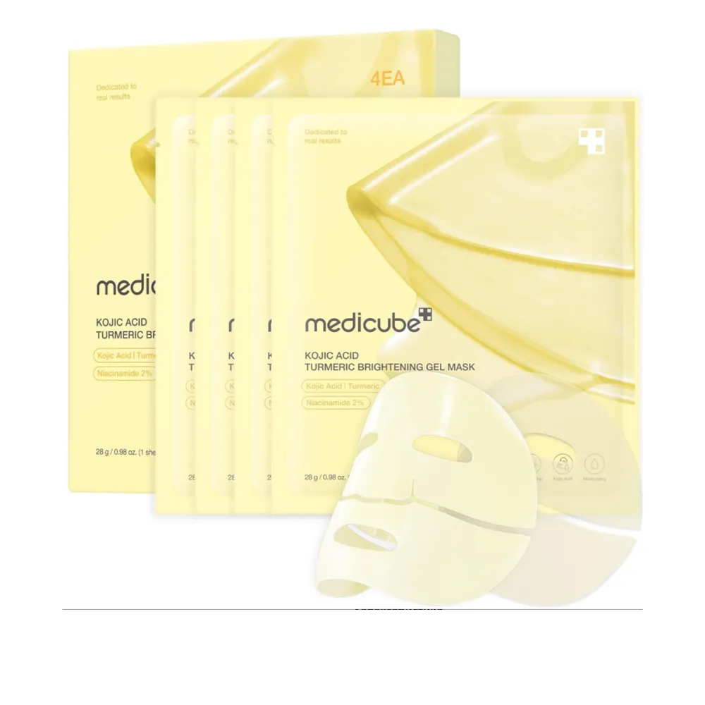 Маска гідрогелева освітлювальна Medicube (Kojic Acid Turmeric Brightening Gel Mask з койєвою кислотою та куркумою 4 шт. 28 г)