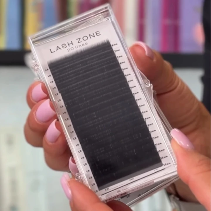 Ресницы для наращивания Lash Zone (MIX LJ Черные 6-13 0.10)