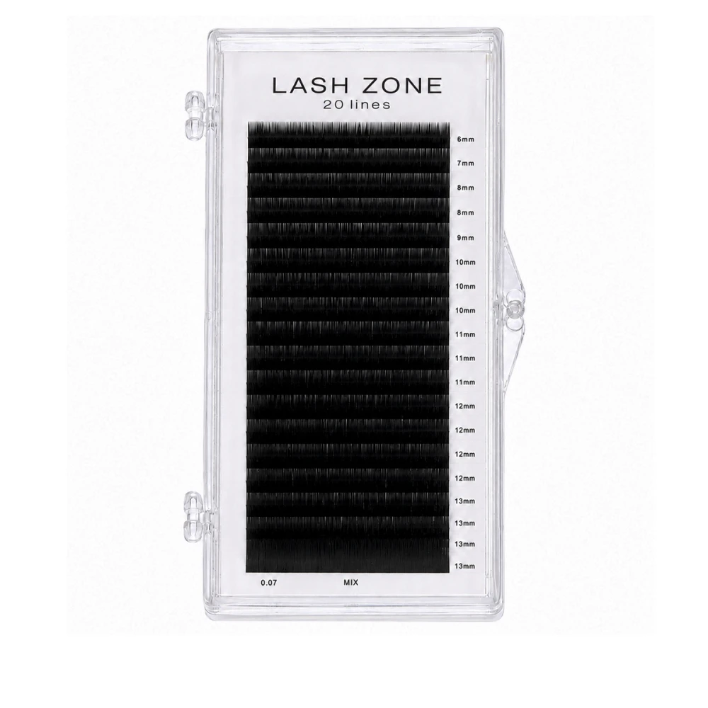Ресницы для наращивания Lash Zone (MIX LJ Черные 6-13 0.10)