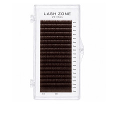 Вії для нарощування Lash Zone (MIX LJ Темний шоколад 6-13 0.07)