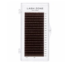 Ресницы для наращивания Lash Zone (MIX LJ Темный шоколад 6-13 0.07)